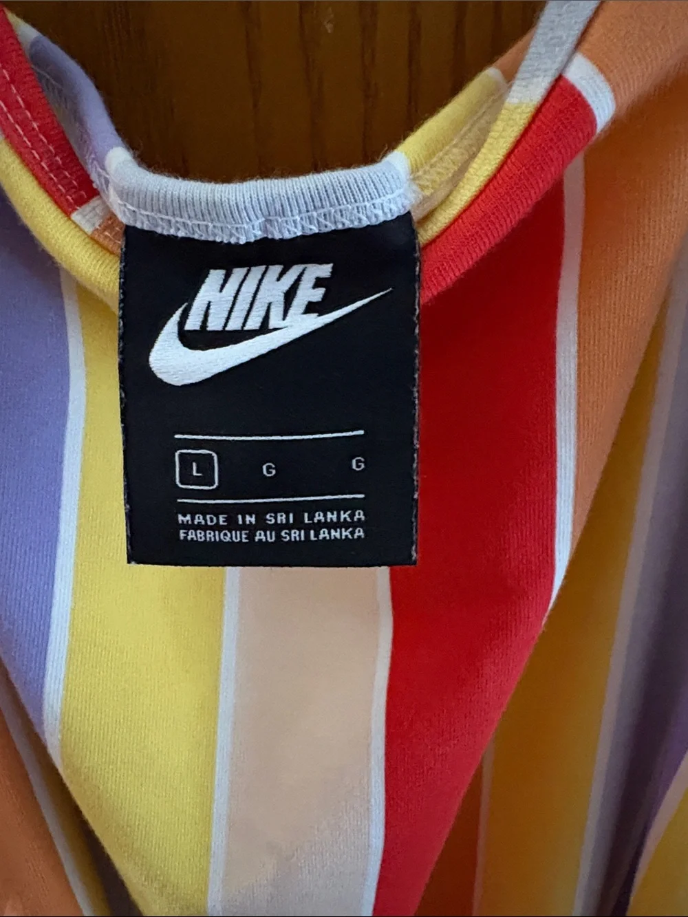 Nike Rainbow Stripe Spaghetti Strap Dress